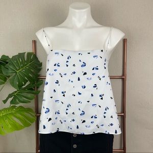 Club Monaco White/Blue Elyne Cami (Sz Medium)